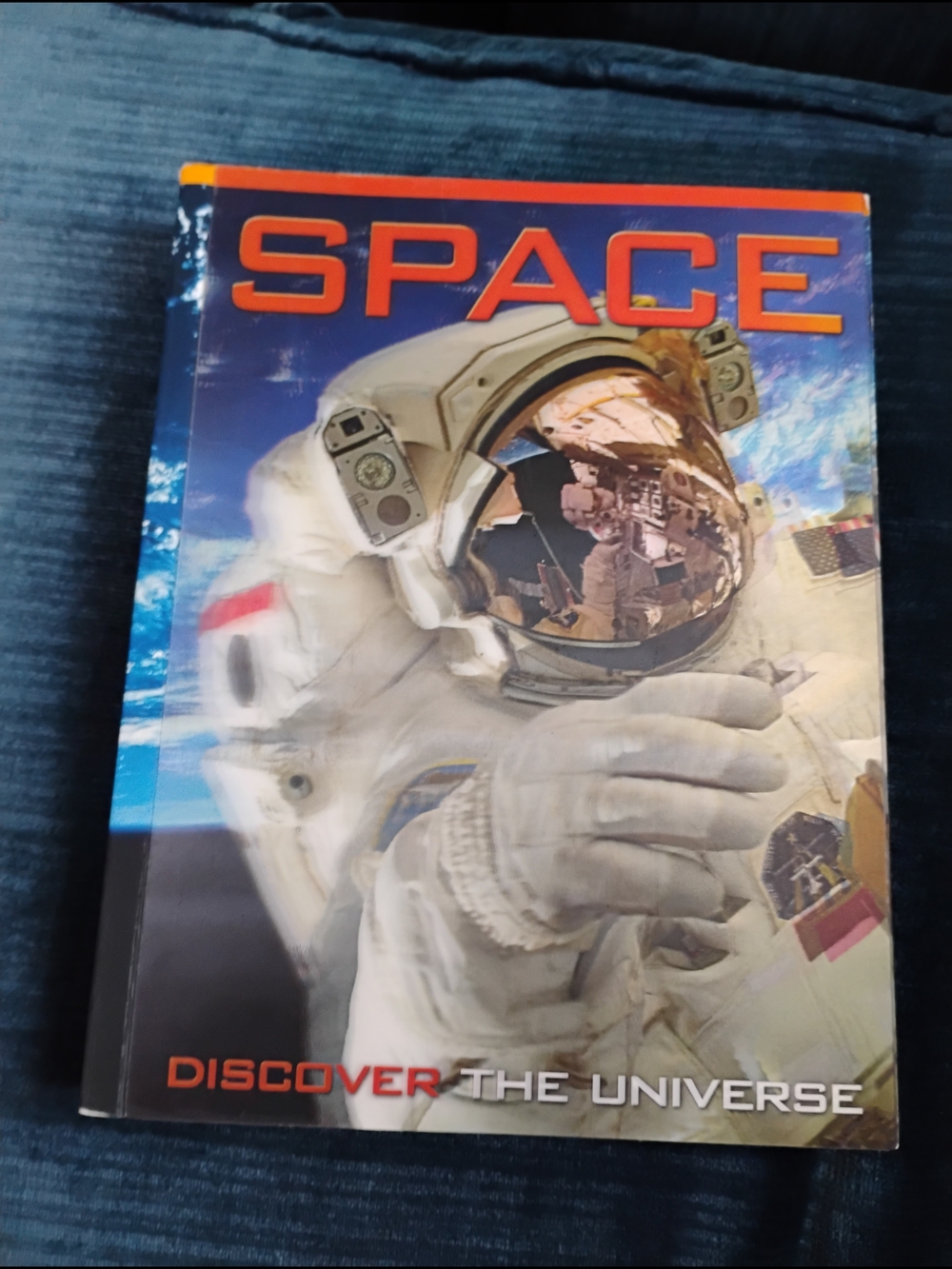 SPACE Discover the Universe Hardcover Book - White & Blue Cover